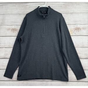 Travis Mathew Cloud Waffle Quarter Zip Golf Pullover Mens XL Gray Stretch Golf